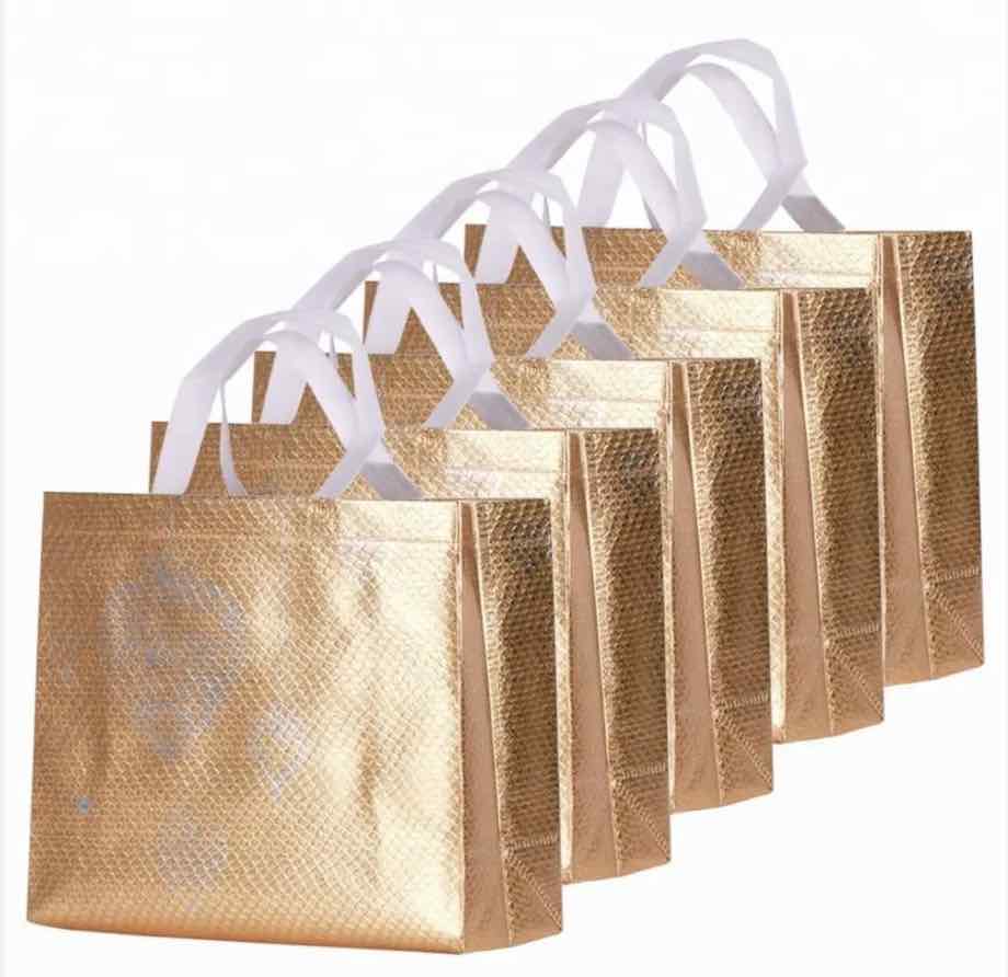 Gold Shopping bag